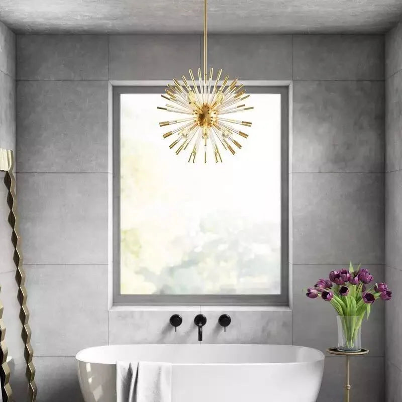 Afralia™ Crystal Dandelion LED Chandelier for Luxury Indoor Decor