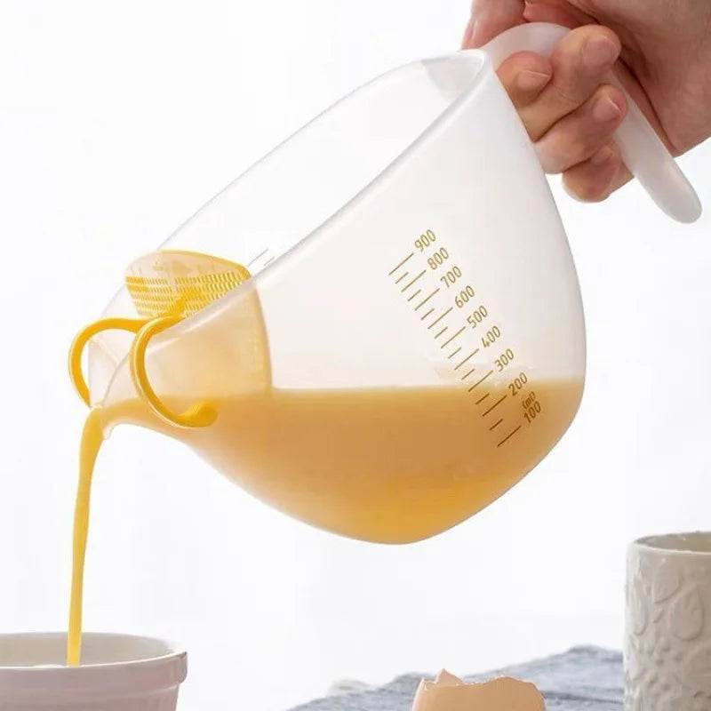 Afralia™ Transparent Filtered Measuring Cup - Baking & Cooking Essential