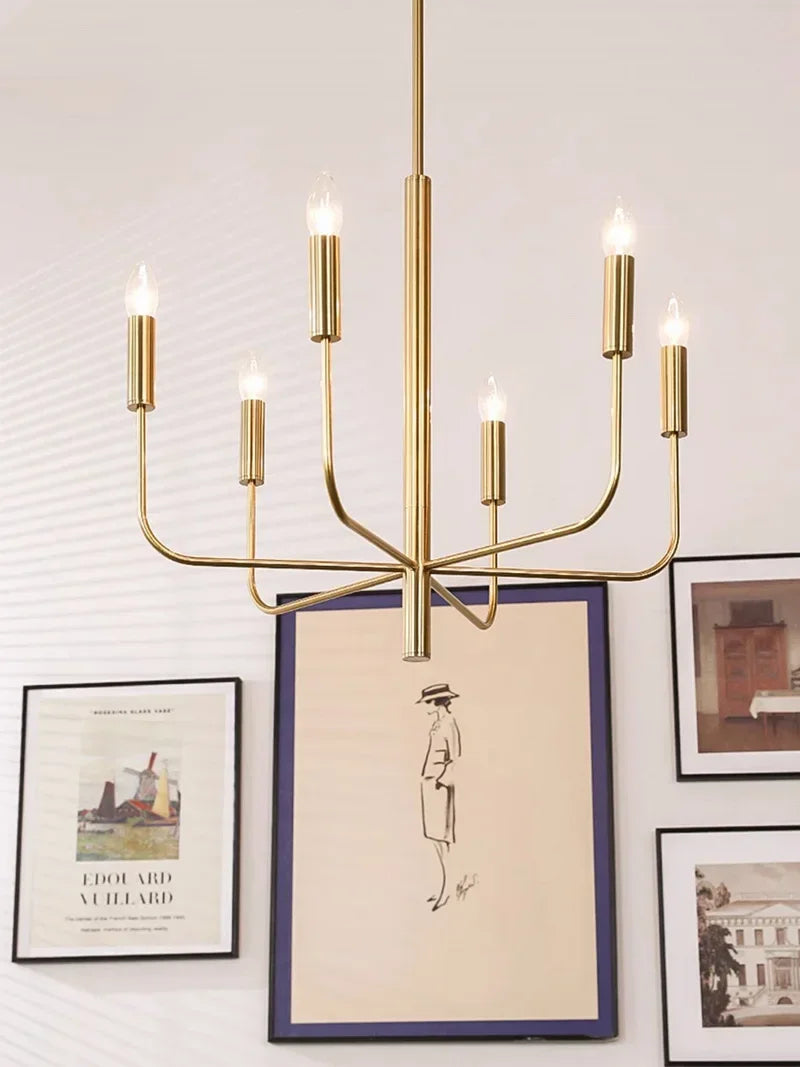 Afralia™ Modern Iron Chandelier E14 Droplight for Dining Room and Living Room