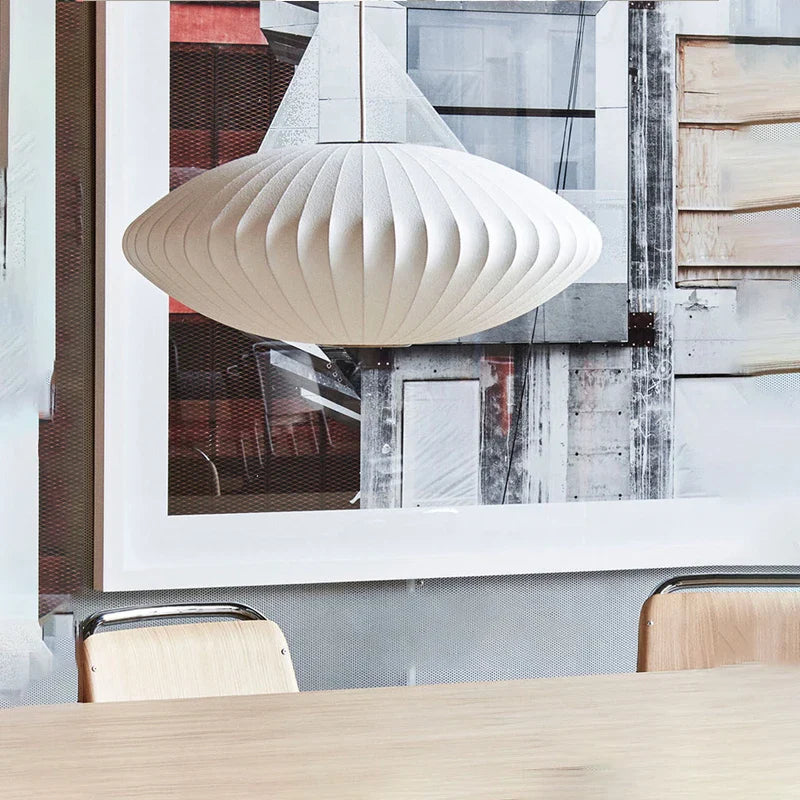 Afralia™ Silk Chandelier LED Pendant Lamp for Dining Room and Bedroom