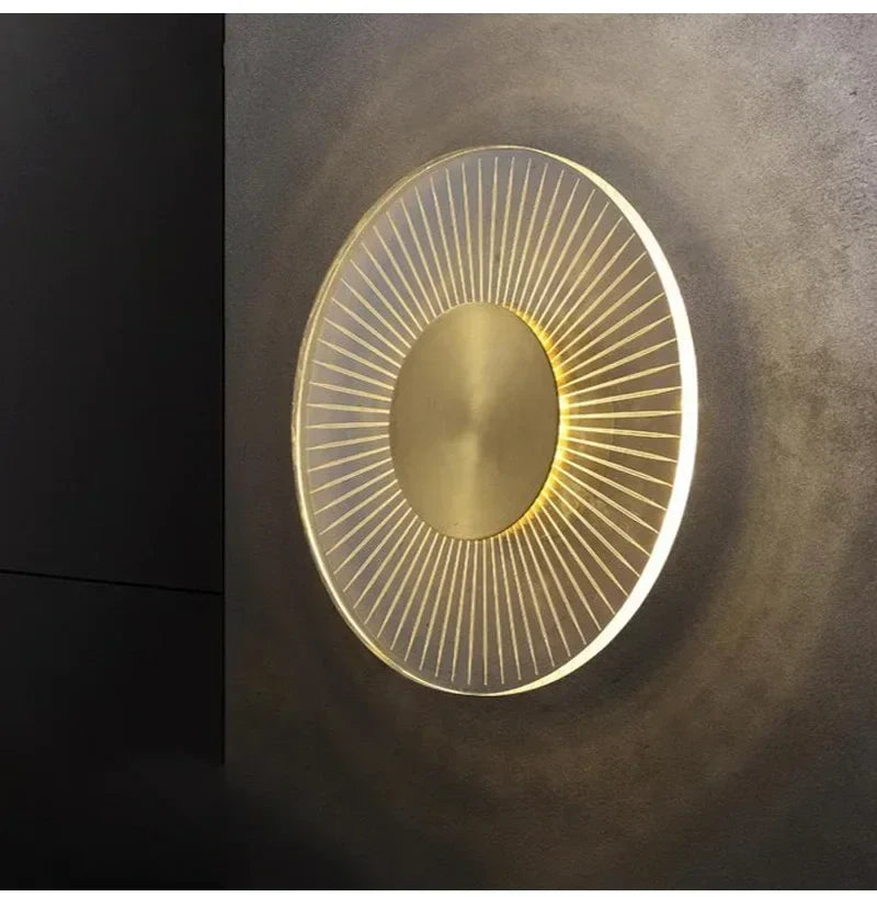 Afralia™ Modern Luxury Gold LED Wall Lamp for Indoor Lighting Decor