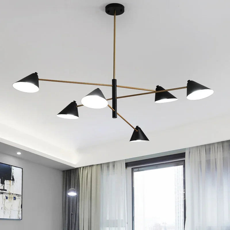 Afralia™ Cone Pendant Light: Minimalist Art Chandelier for Home Living Dining Room