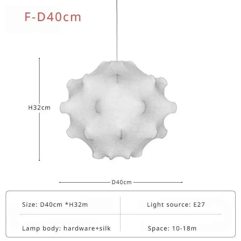 Afralia™ Wabi Sabi Silk Chandelier: Modern Designer Pendant Lighting for Living, Dining & Bedroom