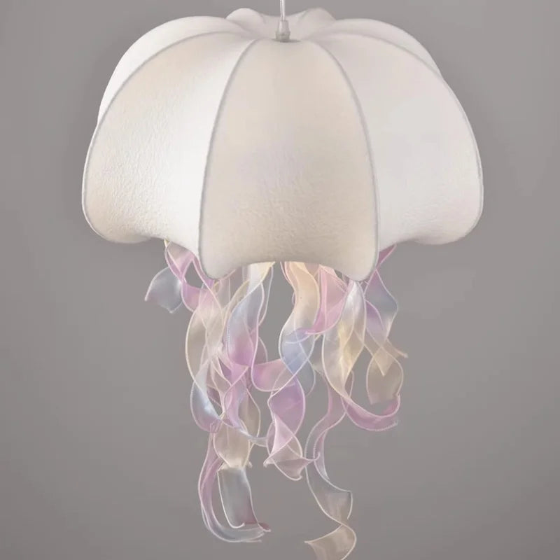 Afralia™ Jellyfish Silk Chandelier: Romantic Pendant Light for Living Room Bedroom Dining Room