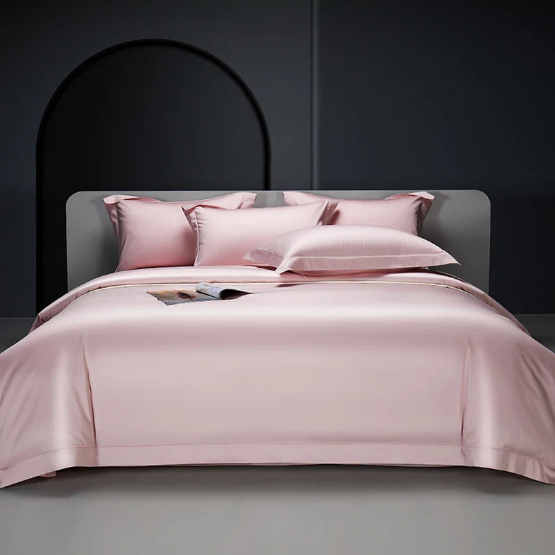 Afralia™ Luxury 1200TC Egyptian Cotton Hotel Bedding Set - Queen King Duvet Cover Flat Sheet Pillowcases