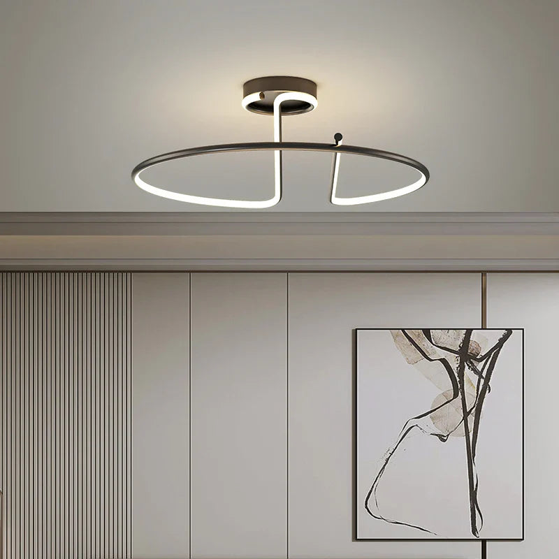 Afralia™ Heart Line LED Chandelier for Bedroom and Living Room