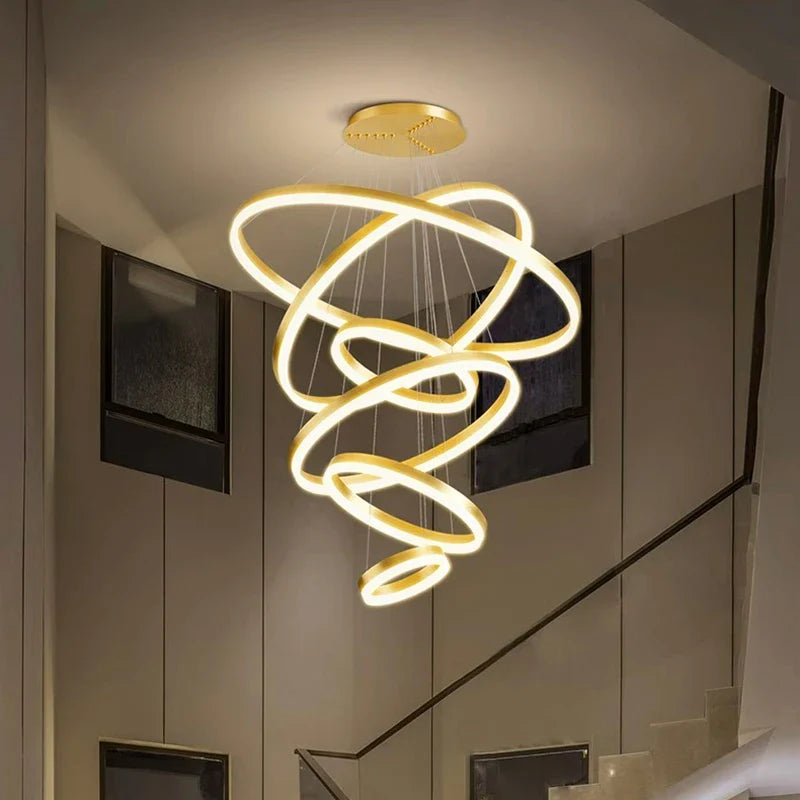 Afralia™ Nordic Chandelier Light for Stairs, Living Room, Bedroom, Dining Room - Indoor Home Lighting