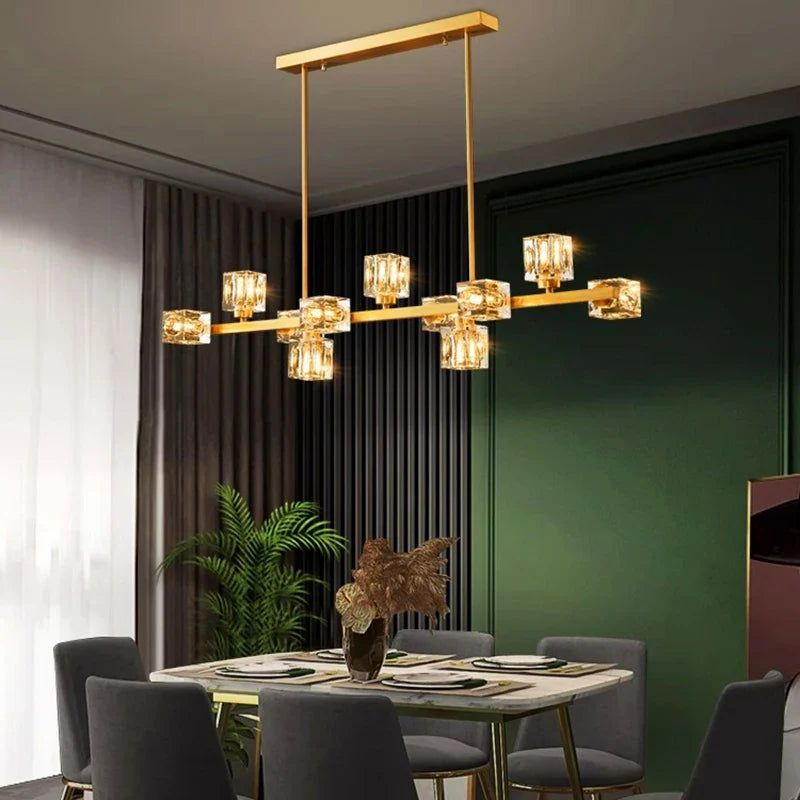 Afralia™ Crystal Chandelier: Elegant Ceiling Light for Living & Dining Room, Luxury Pendant Lamp