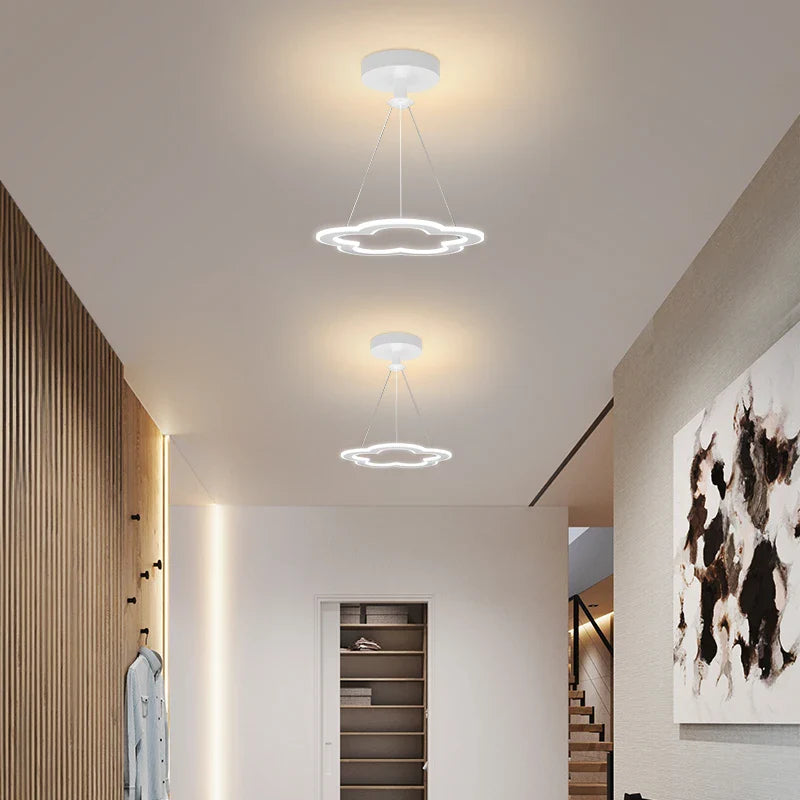 Afralia™ Nordic Balcony Chandelier: Modern LED Hanging Lamp for Porch, Corridor, Restaurant