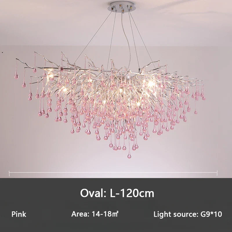 Afralia™ Chrome Crystal Chandelier for Bedroom and Living Room