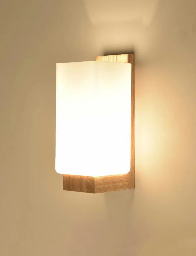 Afralia™ Nordic Glass Shade Wall Sconce LED Lamp for Home Indoor Bedside Decor