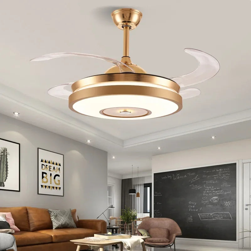 Afralia™ 42" LED Ceiling Fan with Remote, 6 Speeds & Reversible Light