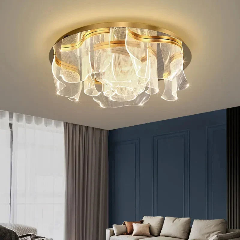 Afralia™ Acrylic LED Ceiling Chandeliers for Luxury Bedroom, Dining Room, Kitchen, Living Room