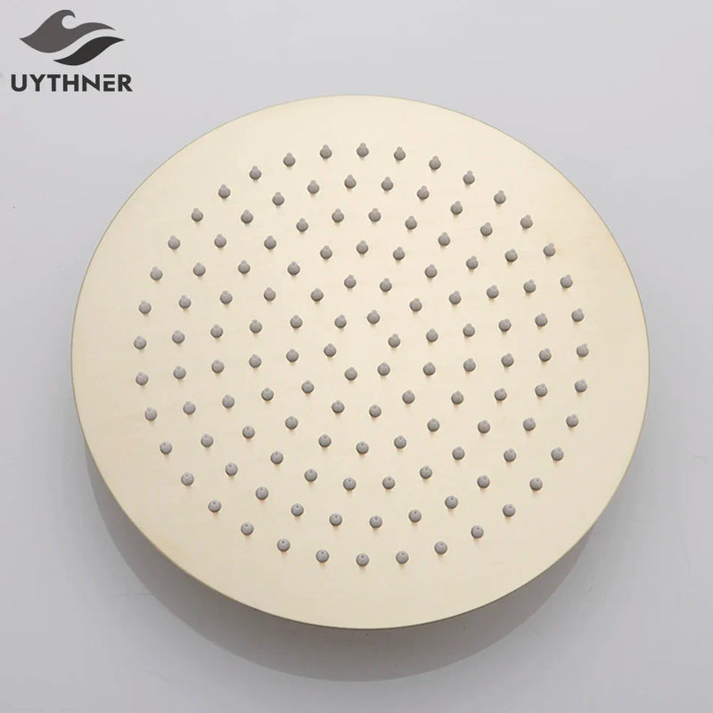 Afralia™ Ultrathin Round Rainfall Shower Head for Luxury Bath Experience