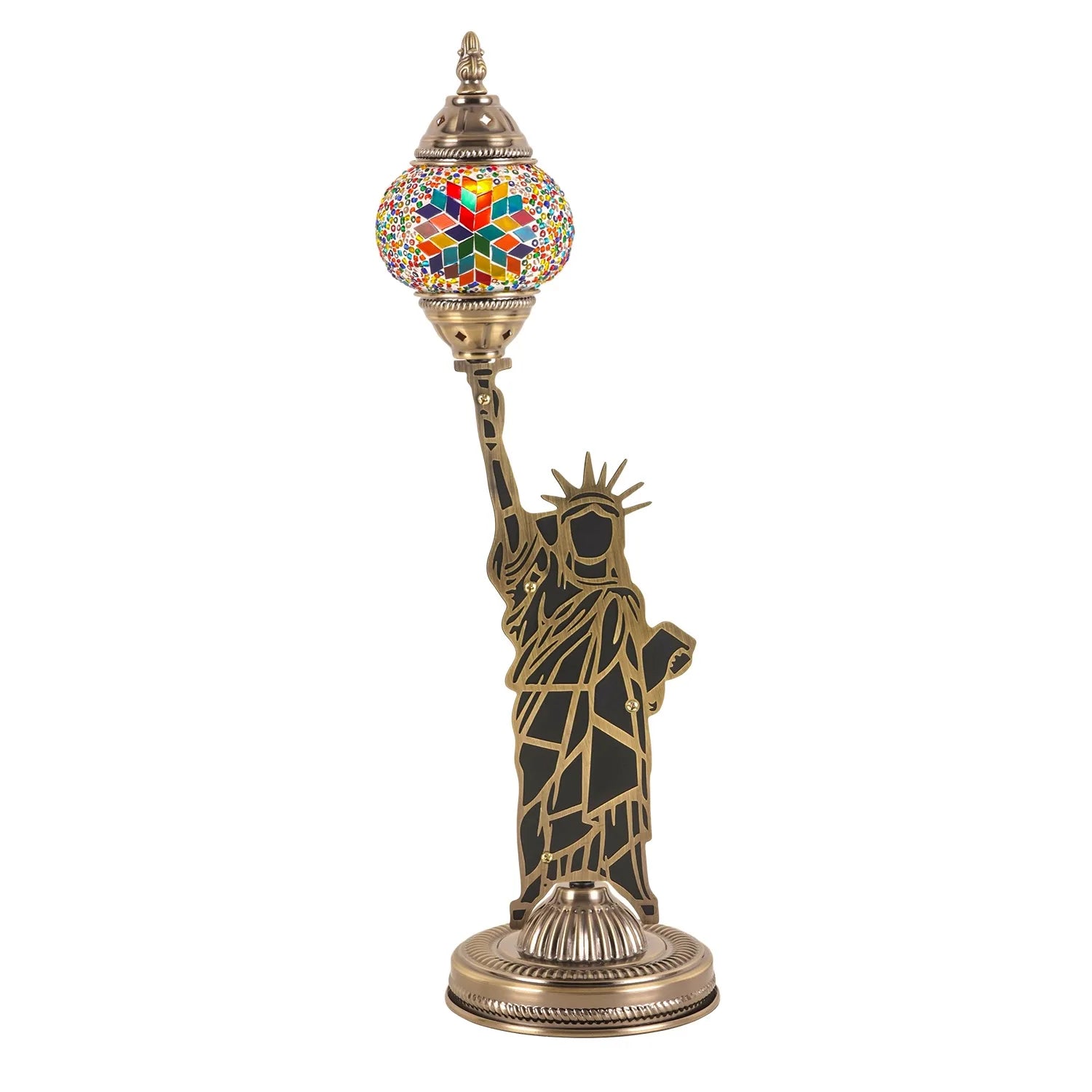 Afralia™ Lady Liberty Vintage Table Lamp LED E14 Classical Design