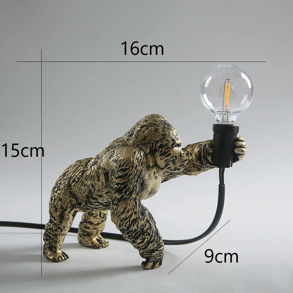 Afralia™ Nordic King Kong Resin Floor Lamp: Modern, Customizable LED Animal Light