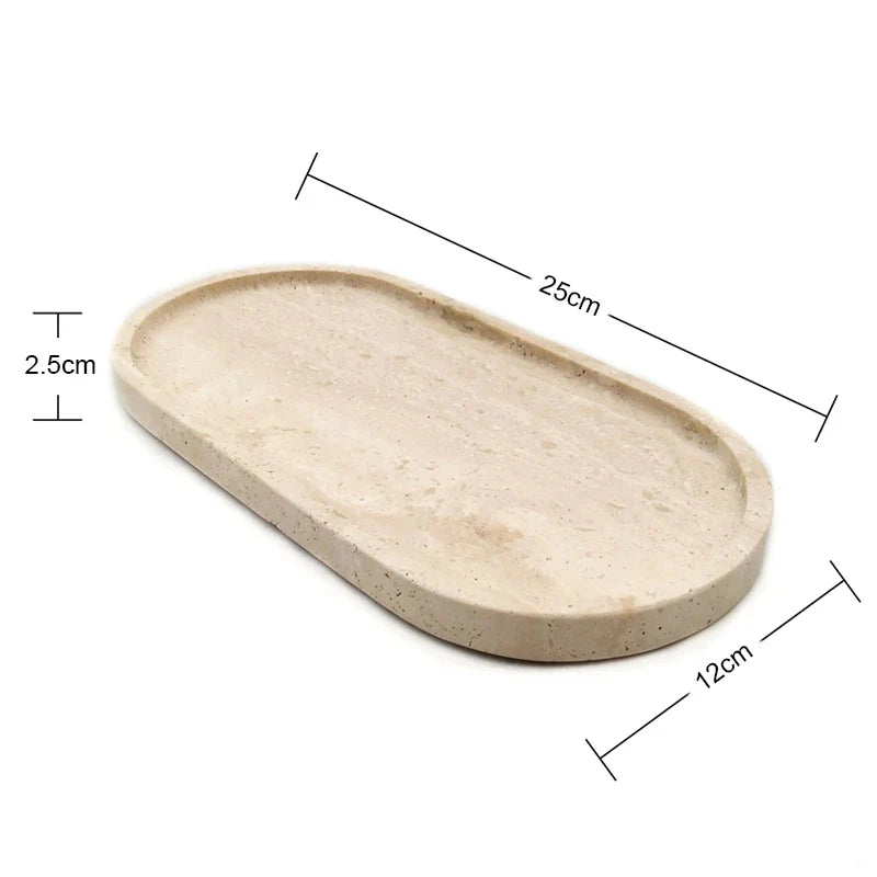 Afralia™ Marble Decorative Tray for Bathroom Vanity Dresser