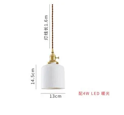 Afralia™ Green Glass Pendant Light for Bedroom, Dining, and Living Room