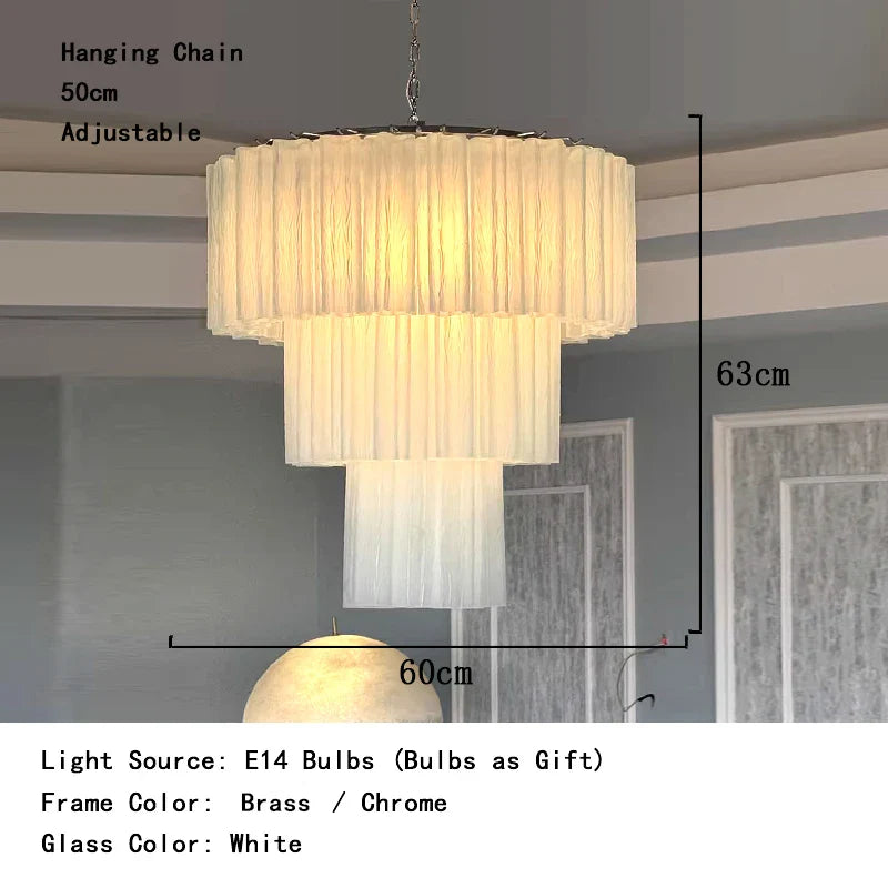 Afralia™ Frosted Glass LED Chandelier - European Style Lighting for Home and Restaurant