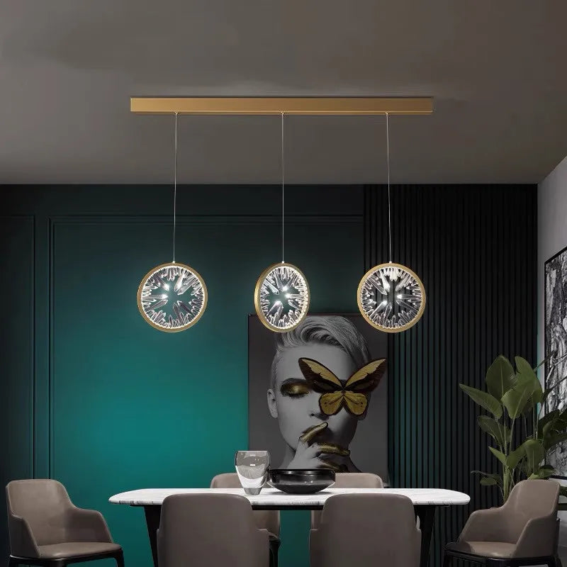 Afralia™ Crystal Ring LED Chandelier for Restaurant Dining Room Coffee Shop