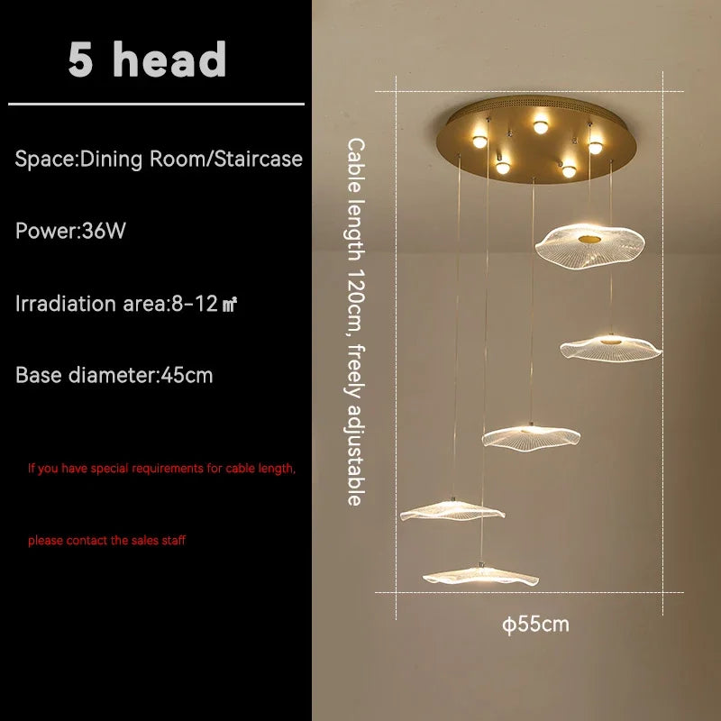 Afralia™ Revolving Stair Chandelier: Modern Luxury for Living Room and Lobby