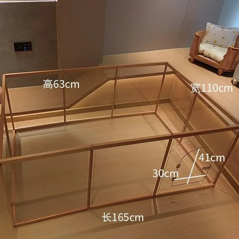 Afralia™ Pet Pen Dog Cage with Fence and Isolation Gate for Small to Medium Dogs