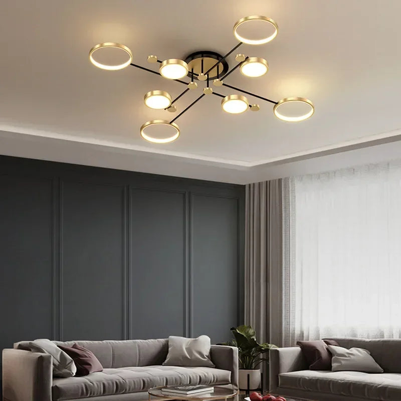 Afralia™ Modern LED Ceiling Chandelier - Luxury Aluminum Ceiling Lights