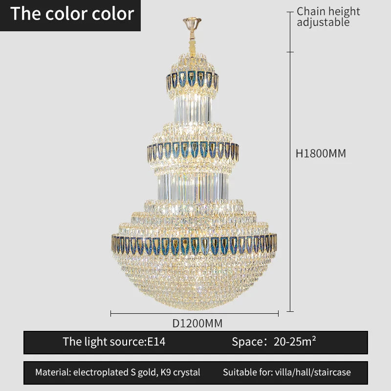 Afralia™ Crystal Chandelier: Luxury Lighting for Villa, Hotel, Office & Exhibitions
