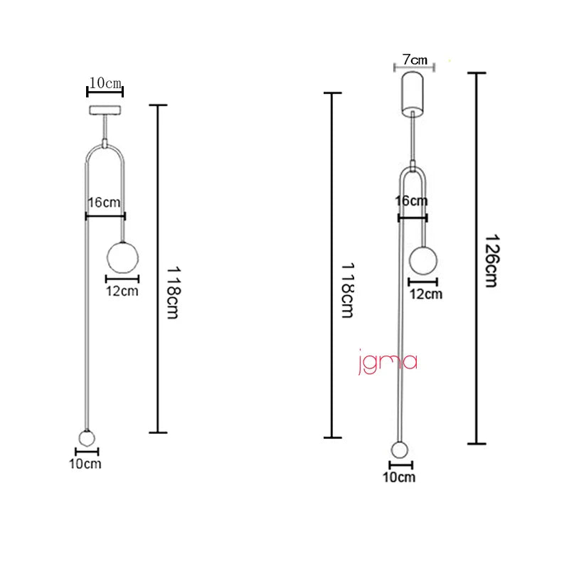 Afralia™ Nordic Glass Ball Pendant Light Brass Luminaire
