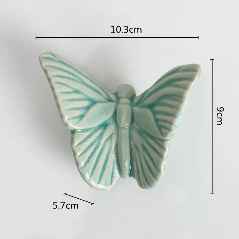 Afralia™ Ceramic Butterfly Wall Decor - 3D Papilionid Aesthetic Hanging Art