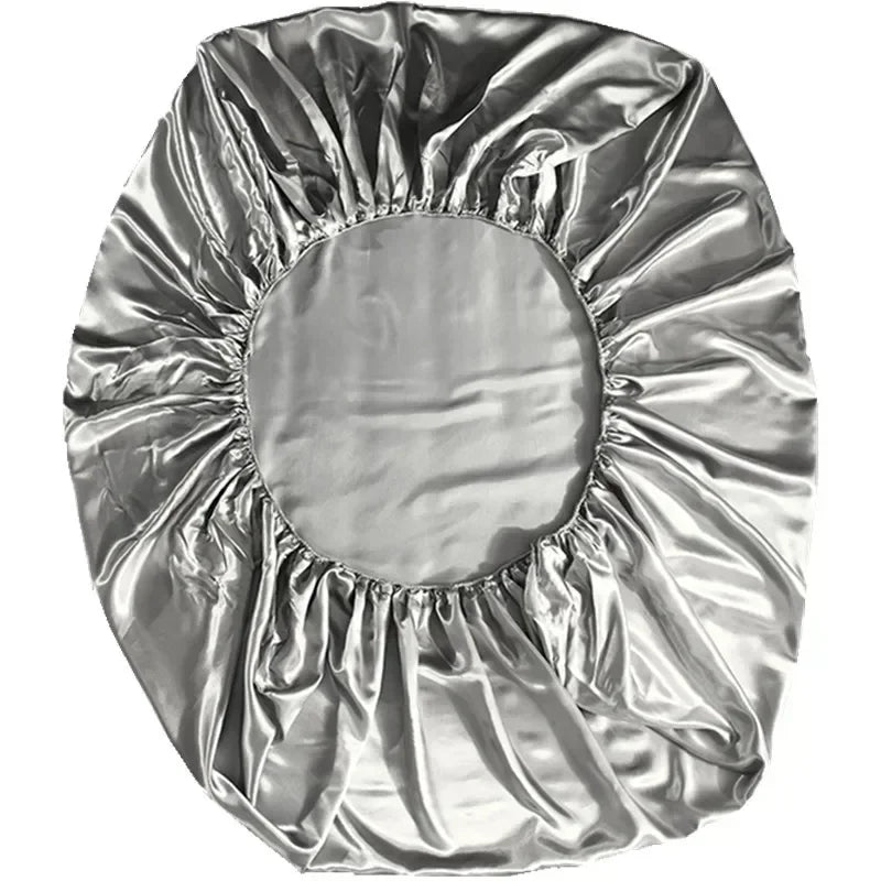 Afralia™ Silky Satin Fitted Sheet - Smooth Luxury Bed Linen for Queen King Double Beds