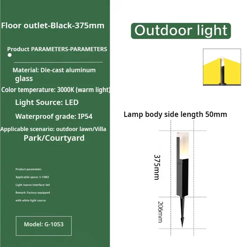 Afralia™ LED Lawn and Courtyard Lights for Garden Villa Park Landscaping