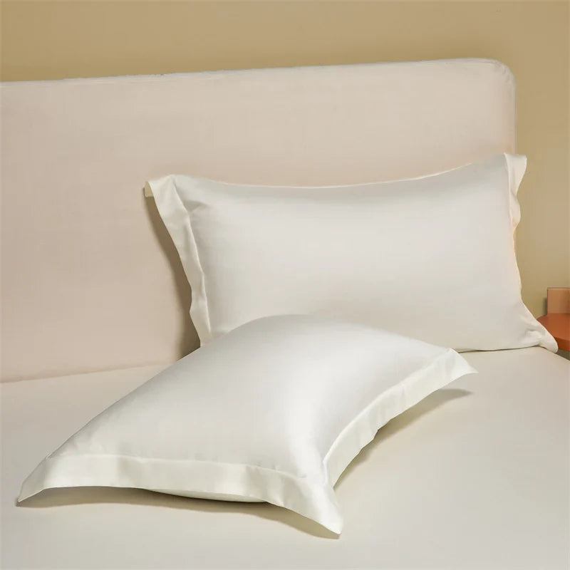 Afralia™ Egyptian Cotton Pillowcase Set - Solid Color Pillow Shams Covers