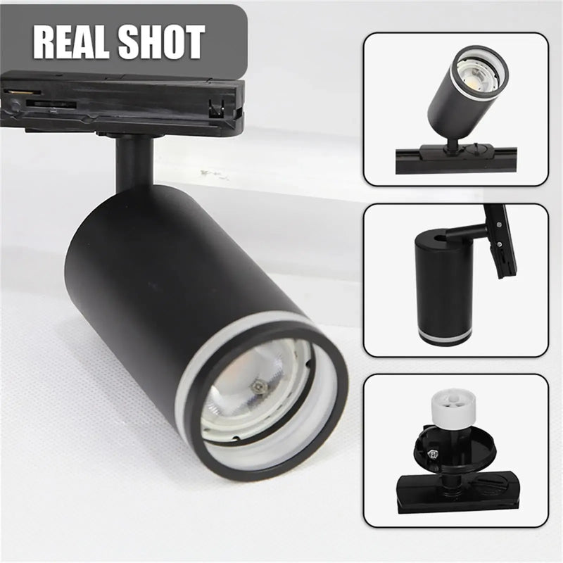 Afralia™ Track Light Clothing Store Set GU10 Focus LED Rail Spot DIY Fixture Shop