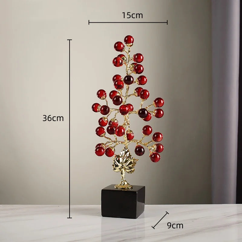Afralia™ Grape Vine Metal Sculpture Handicraft Home Decor Figurine
