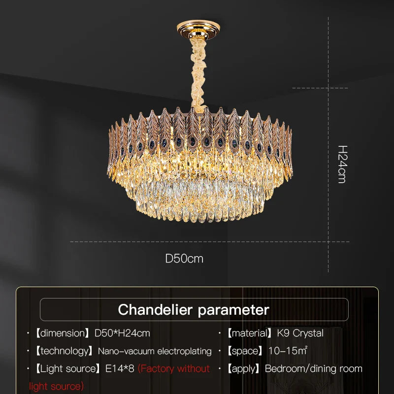 Afralia™ Crystal Chandelier: Elegant Post-Modern Living Room & Bedroom Lighting