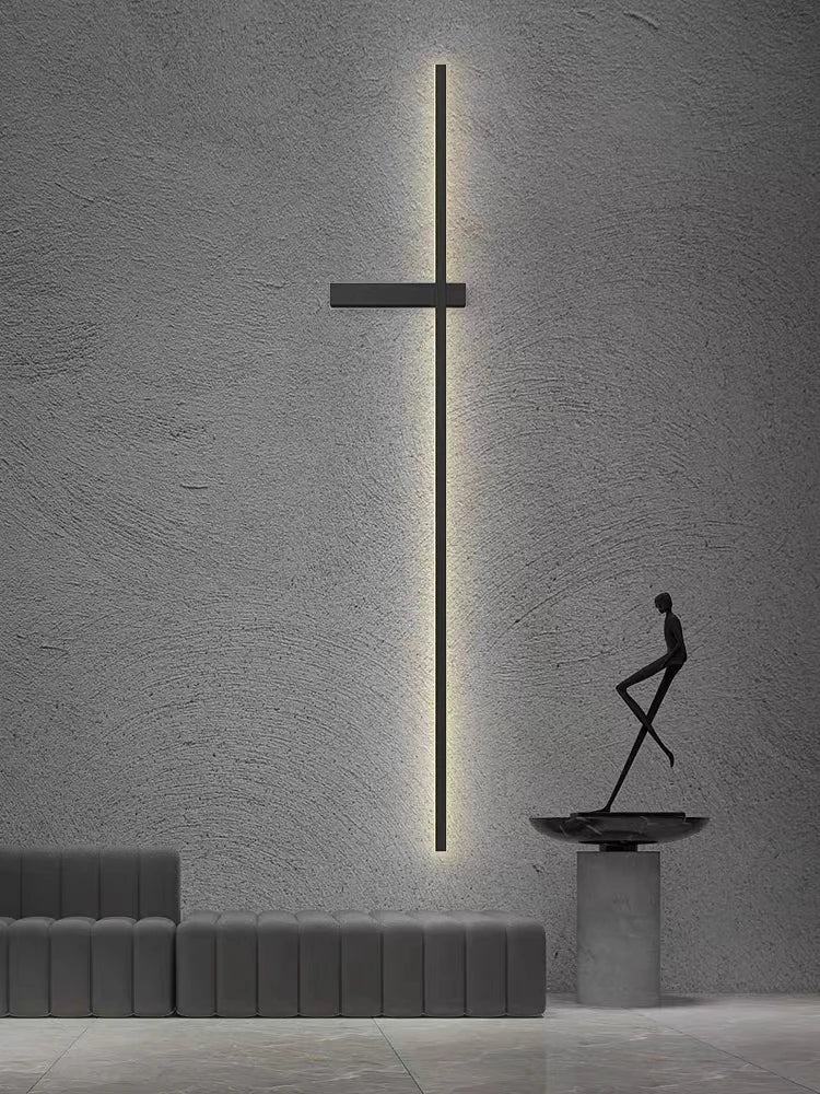 Modern LED Wall Lamp Art Deco Bedroom Sconces Black White Aluminum Afralia™
