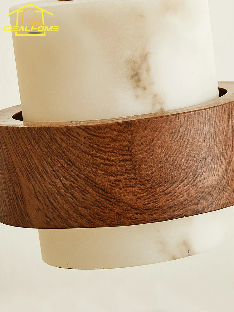 Afralia™ Marble LED Hanging Lamp for Bedroom Decor