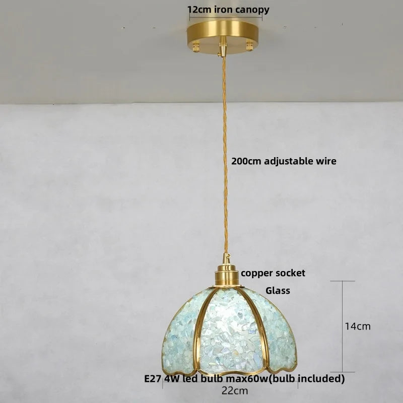 Afralia™ Luxury Crystal Glass LED Pendant Light Fixture for Kitchen Dining Room