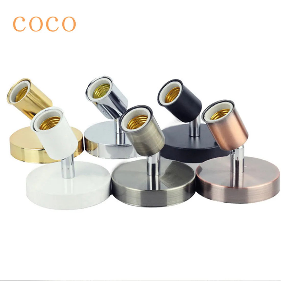 Afralia™ Metal Wall Lamp Base Socket Holder for Edison Incandescent Light Bulb