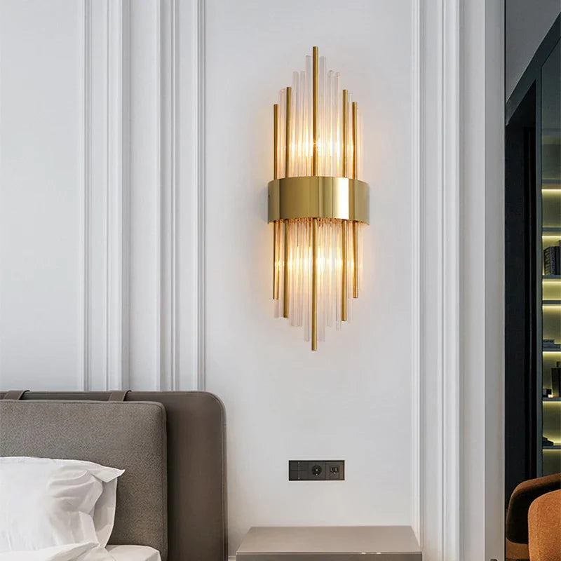 Afralia™ Gold Stainless Steel LED Wall Sconce for Elegant Indoor Lighting