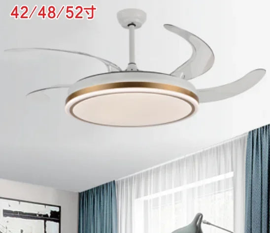 Afralia™ LED Fan Lamp: Modern Invisible Ceiling Chandelier for Living Room, Bedroom & Dining Room