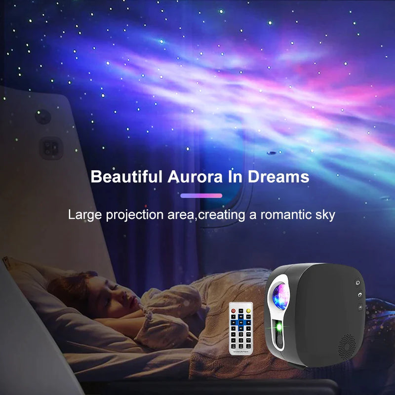 Afralia™ Starry Sky Projector: WiFi, Bluetooth, APP Control Night Light for Bedroom Decor