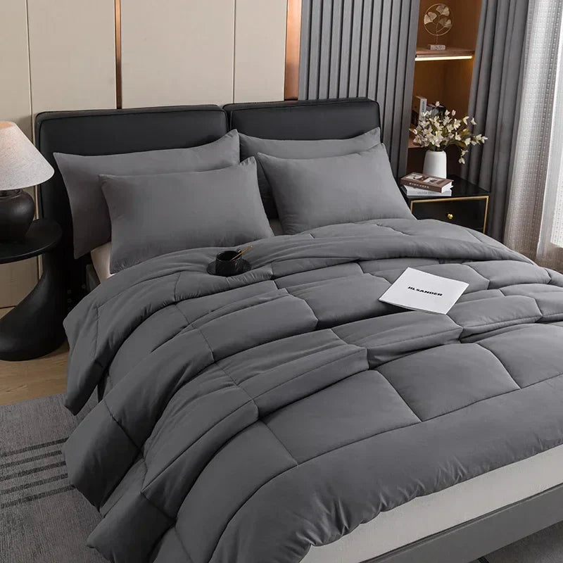 Afralia™ All-Season Quilted Duvet Set - Queen & King Size Comforter with Pillowcases