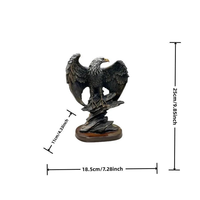 Afralia™ Eagle Statue Resin Ornament for Home and Office Decor, Symbolizing Wealth and Power