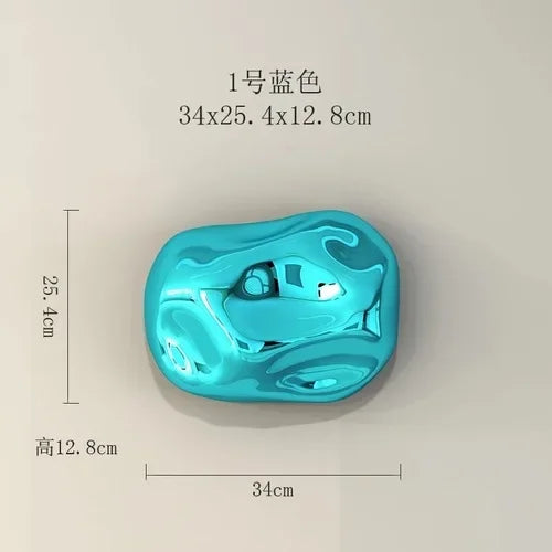 Afralia™ 3D Stone Wall Ornaments: Room Aesthetics & Decoration - Plating Craft Stone Pendants