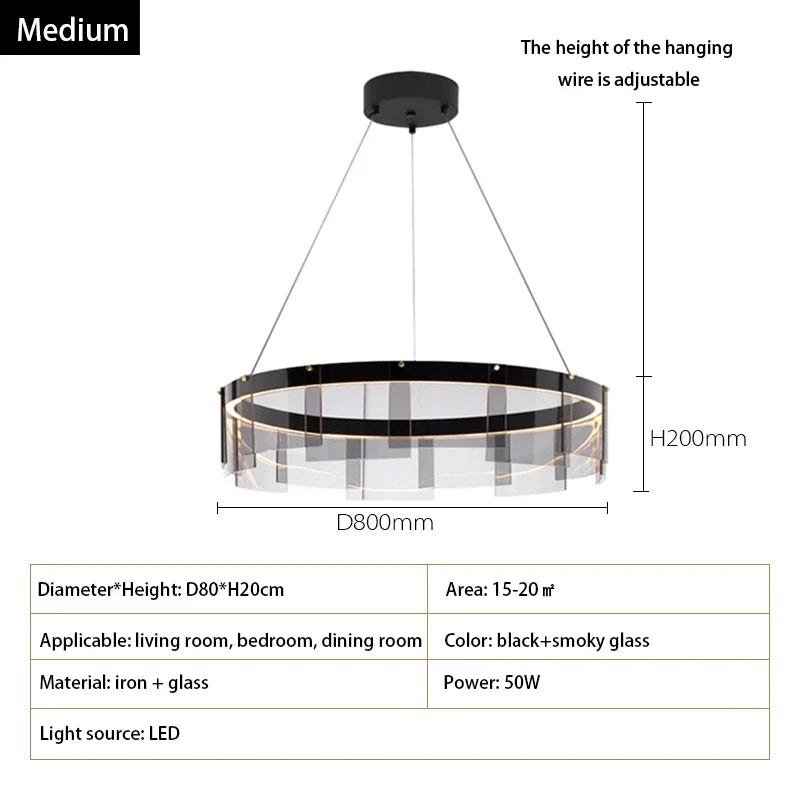 Afralia™ Glass Pendant LED Chandelier: Luxury Minimalist Design for Dining Hall Bedroom