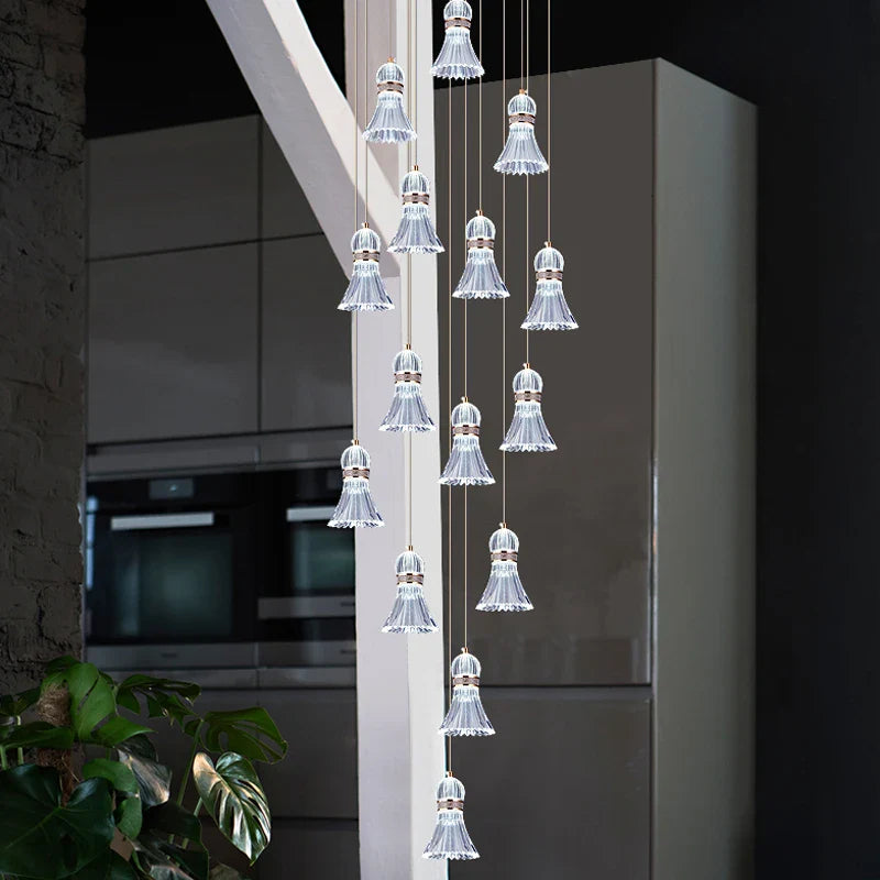 Afralia™ Loft Luxe Chandelier: Nordic Minimalist LED Lighting for High Duplex Living