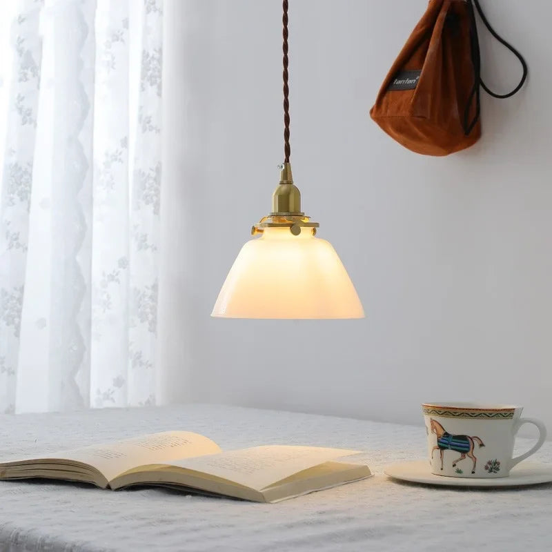 Afralia™ Clear Glass LED Copper Chandelier Pendant Light for Modern Home Decor.