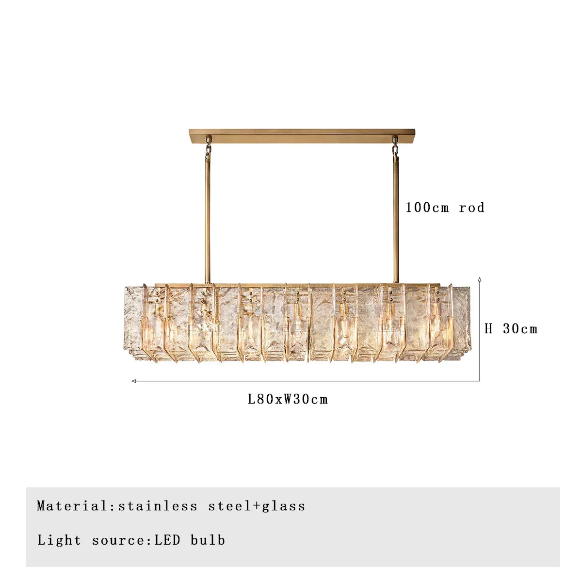 Afralia™ Classic Gold Glass Chandelier Fixture for Living Room & Dining Table